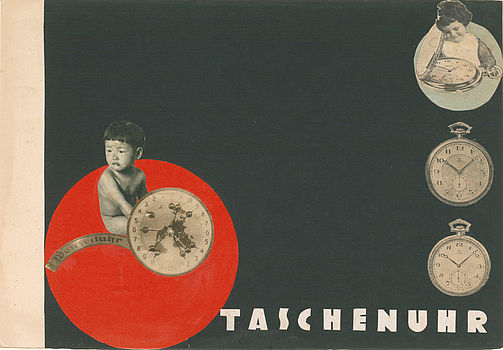 Alice Lex-Nerlinger, Taschenuhr. Collage aus einem Bilderbuch, um 1928. Akademie der Künste, Berlin, Kunstsammlung, Inventar-Nr.: Lex-Nerlinger 2961. © S. Nerlinger.