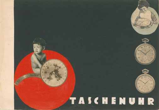 Alice Lex-Nerlinger, Taschenuhr. Collage aus einem Bilderbuch, um 1928. Akademie der Künste, Berlin, Kunstsammlung, Inventar-Nr.: Lex-Nerlinger 2961. © S. Nerlinger.