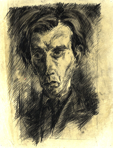 Ulrich Kessler, self-portrait, charcoal drawing, no date, Akademie der Künste, Berlin, Ulrich Kessler Archive, no. 428 © F. Sargon.