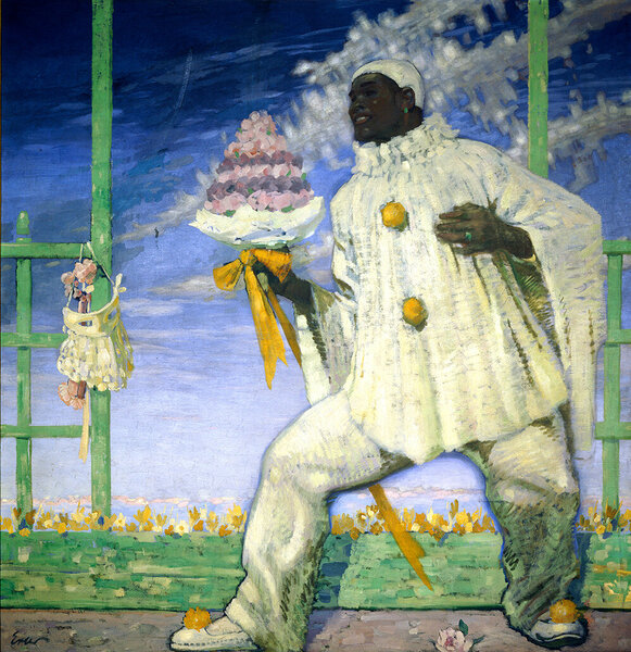 Fritz Erler, Schwarzer Pierrot, 1908, Öl auf Leinwand. Akademie der Künste, Berlin, Kunstsammlung, Inventar-Nr.: KS-Gemälde MA 221. © Akademie der Künste, Berlin. Foto: Roman März