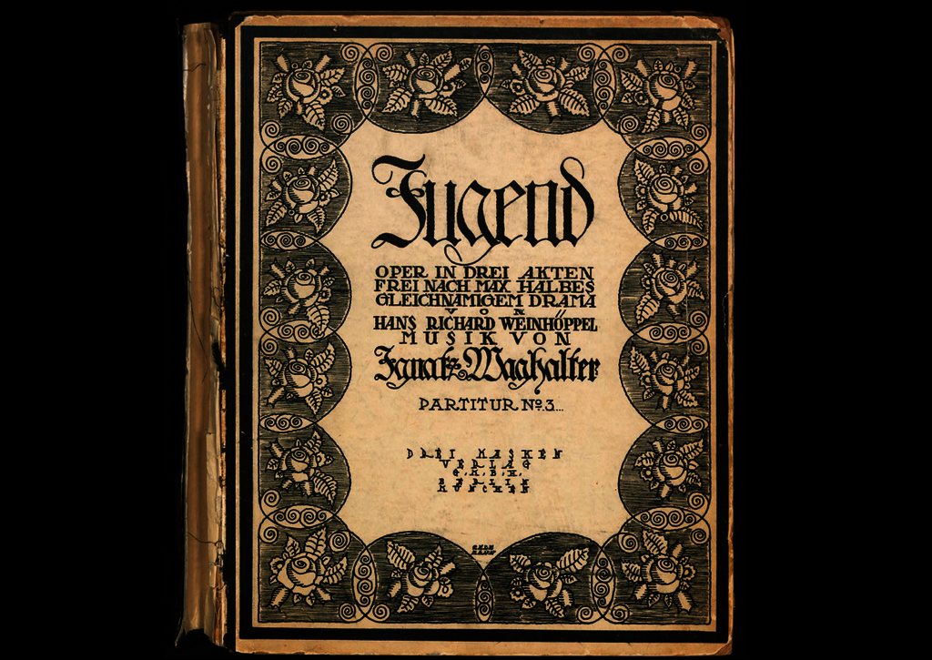 Ignatz Waghalter, Jugend. Opera in three acts. Text: Hans Richard Weinhöppel, freely adapted from Max Halbe. Score No. 3, Drei Masken Verlag, Berlin and Munich 1917. Akademie der Künste, Berlin, Ignatz Waghalter Archive, no. 11. CC BY-NC-ND.