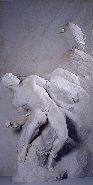 Reinhold Begas: Der gefesselte Prometheus, 1900, Marmor. Akademie der Künste, Berlin, Kunstsammlung, Inventar-Nr.: KS-Plastik PL 103. © Akademie der Künste, Berlin.  