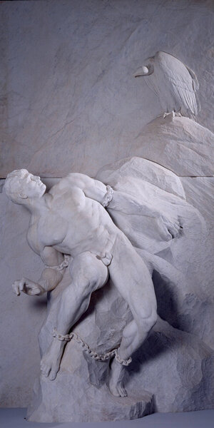 Reinhold Begas: Der gefesselte Prometheus, 1900, Marmor. Akademie der Künste, Berlin, Kunstsammlung, Inventar-Nr.: KS-Plastik PL 103. © Akademie der Künste, Berlin.  