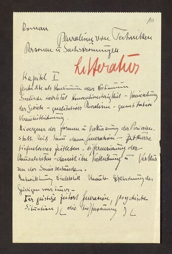 Carl Einstein, Handbuch der Kunst. Entwurf, undatiert. Akademie der Künste, Berlin, Carl-Einstein-Archiv, Nr. 245_010. CC BY-NC-ND.